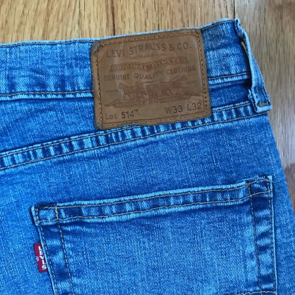 Levi's 514 Flex Classic Straight Blue Denim Jeans 33x30
